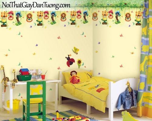 giấy dán tường trẻ em, trang trí phòng cho bé gái và trai