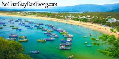 Tranh dán tường, thuyền và biển DA0162