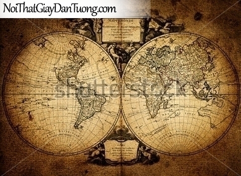 Tranh dántường | Bản đồ thế giới DA700