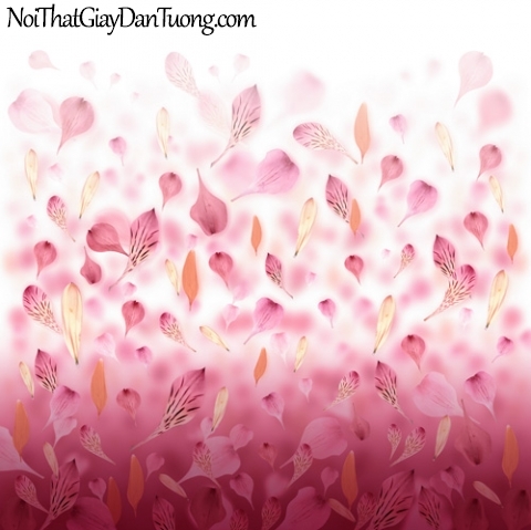 Tranh dán tường | Bức tranh những cánh hoa hồng bay trong gió DA2122