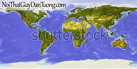 Tranh dán tường | Bản đồ thế giới DA702