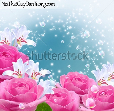 Tranh dán tường | Bức tranh những bông hoa hồng tuyệt đẹp DA2287
