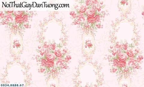 Lily | Giấy dán tường Lily 36001-5 | những bông hoa màu tím, dây leo tường nền màu trắng đẹp