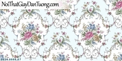 URANUS | Giấy dán tường dây hoa màu hồng đẹp, phòng ngủ lãng mạn | Giấy dán tường Uranus 52043-2