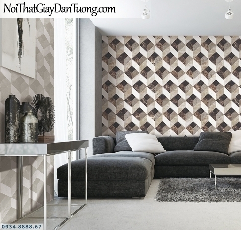 LOHA | Giấy dán tường cổ điển màu xám bạc, màu xám, bông hoa to 3D | Giấy dán tường Hàn Quốc Loha 6037