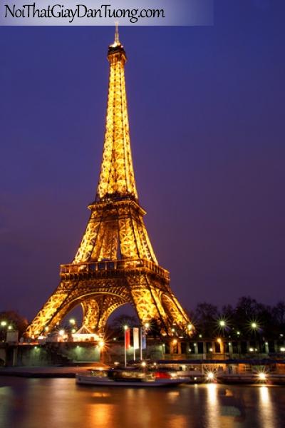 Tranh dán tường hình tháp Eiffel