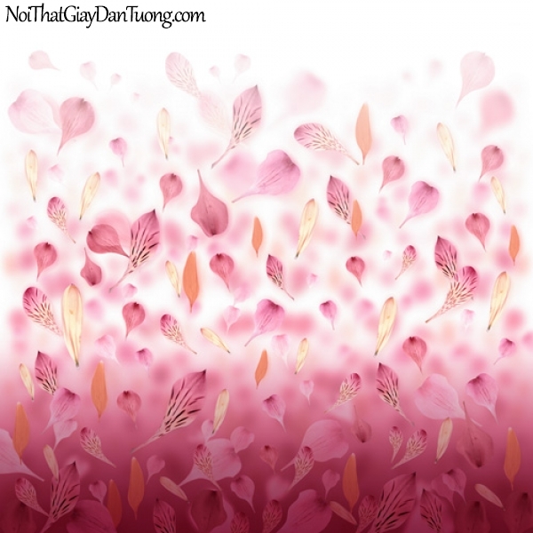 Tranh dán tường | Bức tranh những cánh hoa hồng bay trong gió DA2122