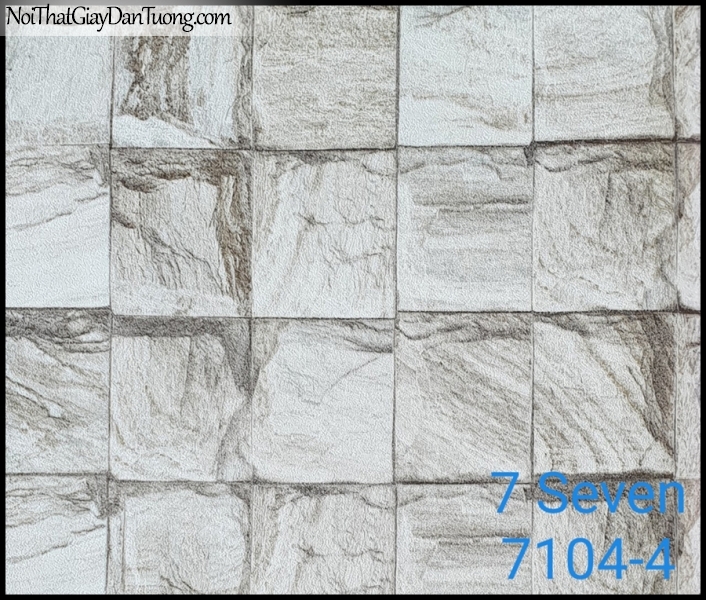 7 SEVEN, 7SEVEN, Giấy dán tường Hàn Quốc 7104-4 (2), giấy dán tường 3D gân nhỏ, giả đá, giả gỗ, giả gạch