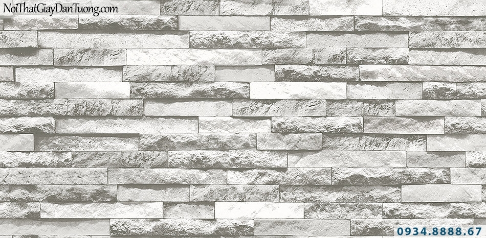 Giấy dán tường giả gỗ, giả đá, giả đá 3D Stone & Natural 85047-1 | Giấy dán tường giả đá 3D màu trắng