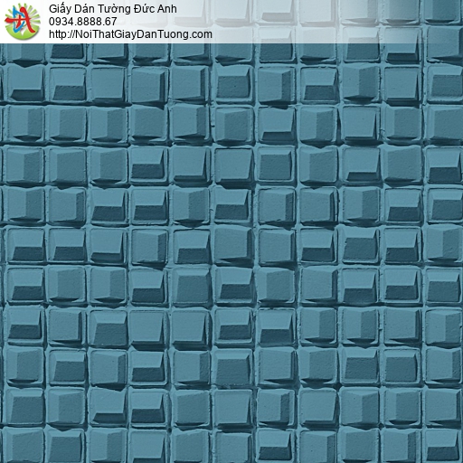 the ACE, Walltex WT 1809-5 | giấy dán tường 3D ô vuông màu xanh