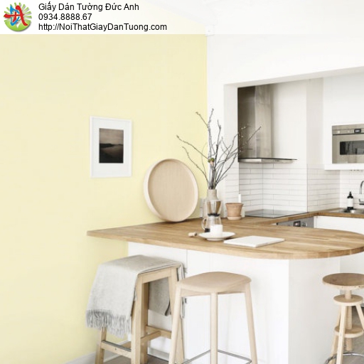 Giấy dán tường trơn màu vàng nhạt, giấy gân hiện đại | SKETCH 15077-7