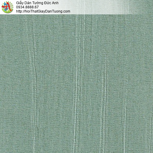 M80116 Giấy dán tường màu xanh ngọc, giấy gân lớn màu xanh lá cây