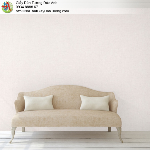 25006-4 - Giấy dán tường màu hồng, giấy trơn đơn giản màu hồng phấn