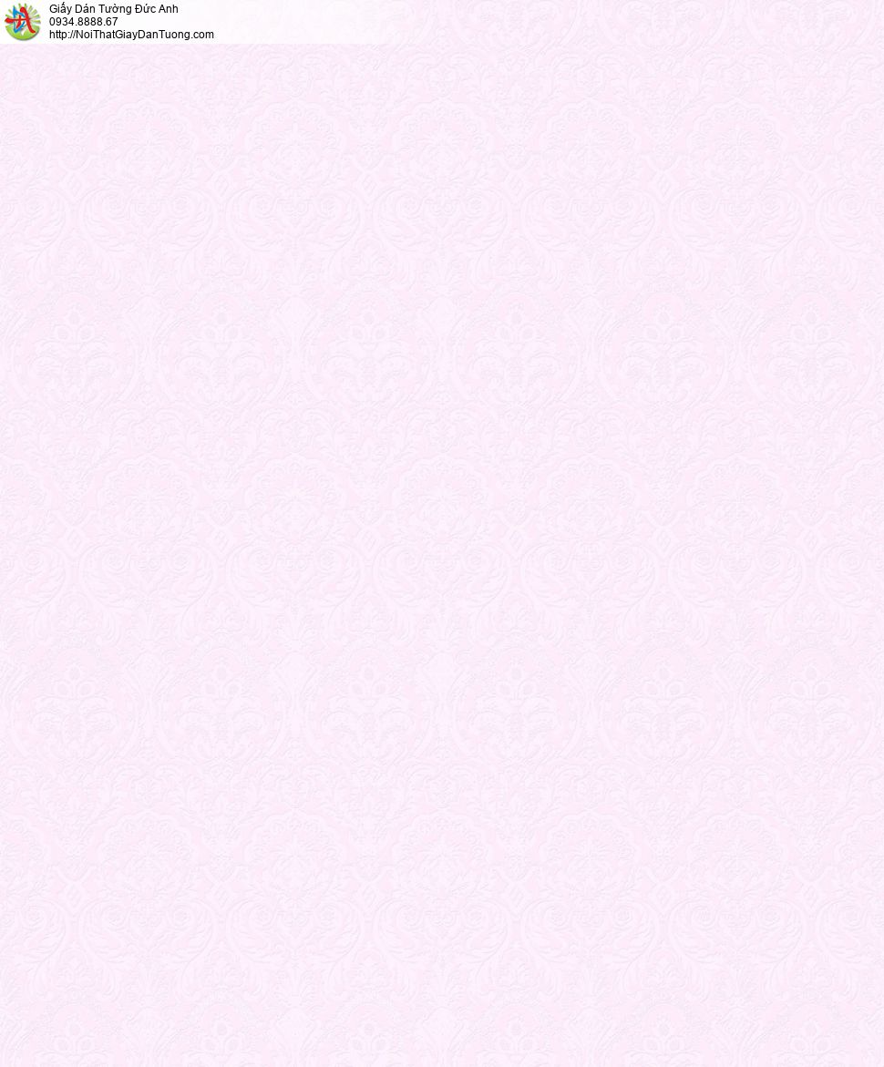 2001-7 Giấy dán tường màu tím nhạt, hoa văn cổ điển màu hồng nhạt
