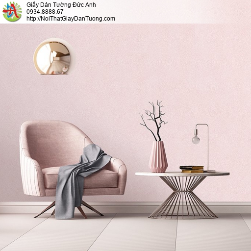 V concept 7914-12 | Giấy dán tường màu hồng, giấy trơn gân màu hồng nhạt dễ thương