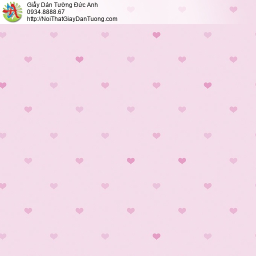 V concept 7921-1 | Giấy dán tường hình trái tim màu hồng, giấy dán tường dành cho trẻ em gái đẹp
