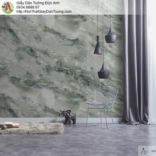 Albany 6807-3, Giấy dán tường giả đá màu xanh rêu, đá marble, đá granite, đá tự nhiên