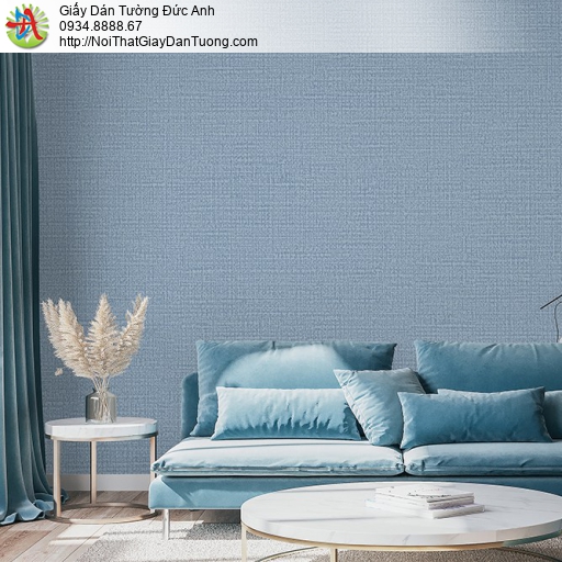 Albany 6819-7, Giấy dán tường đơn giản màu xanh dương nhạt, giấy gân hiện đại