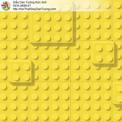 5123-1 (2) Giấy dán tường họa tiết Lego màu vàng cho trẻ em