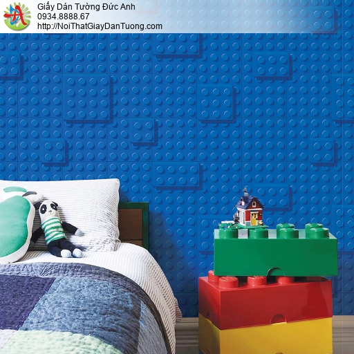 5123-3 Giấy dán tường họa tiết Lego màu xanh dương 