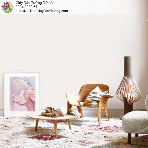 3031-4 Giấy dán tường màu hồng phấn đơn giản, giấy dán tường gân trơn màu sắc nhẹ nhàng