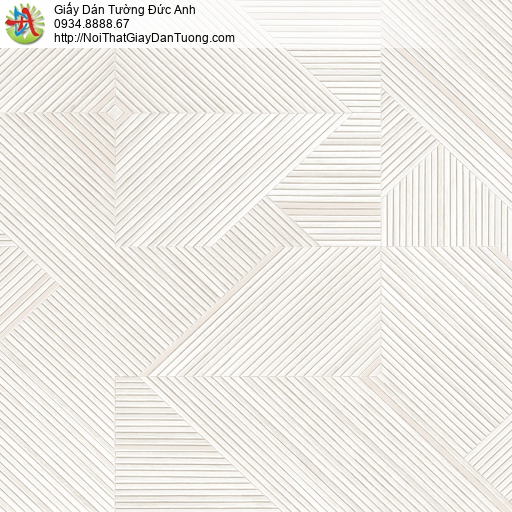 34502-1 Giấy dán tường matie họa tiết đường kẻ hình vuông màu trắng xám