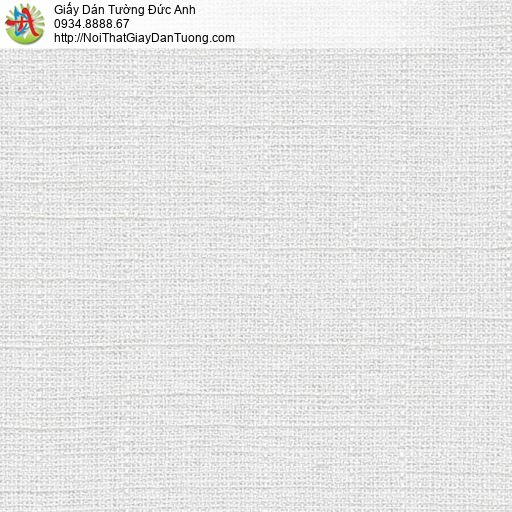 87427-1 Giấy dán tường vân vải ngang màu trắng xám, giấy dán tường một màu