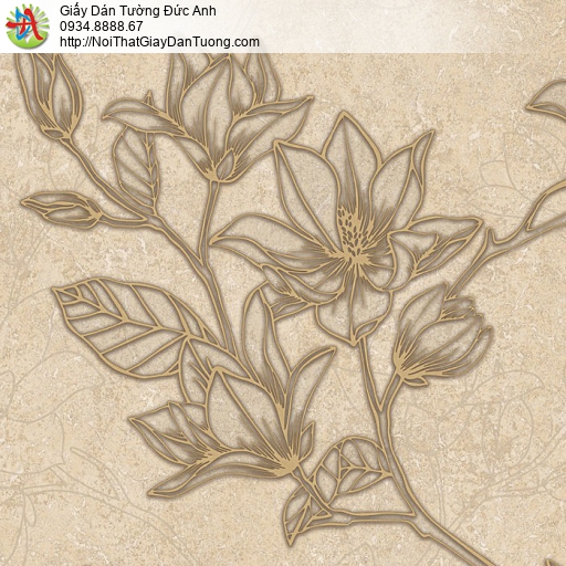 PA1909-3 Giấy dán tường họa tiết hoa màu hồng đất dịu dàng ấm áp