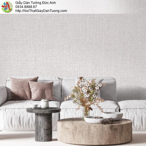 3922-1 Giấy dán tường gân lớn màu xám nhạt tạo không gian nhà bạn thêm sạch sẽ gọn gàng
