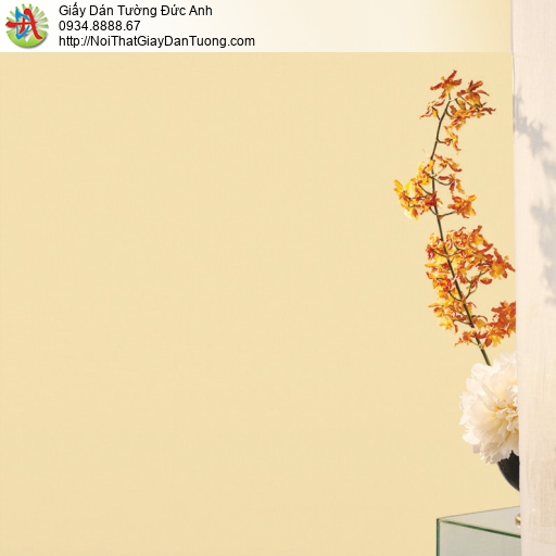 15100-5 Giấy dán tường gân trơn gam màu vàng cho không gian nhà bạn thêm ấm áp 