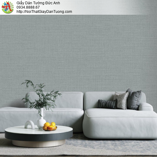Giấy dán tường V-concept 7927-3, giấy dán tường màu xám xanh đậm, giấy gân đơn giản hiện đại phù hợp điểm nhấn tường
