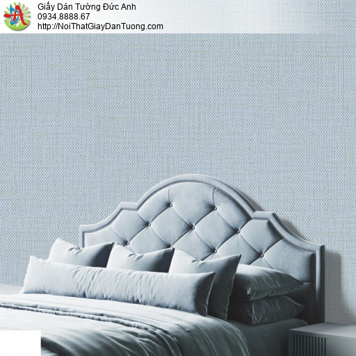 Giấy dán tường V-concept 7955-3, giấy gân vải màu xanh nhạt hiện đại, xanh lơ