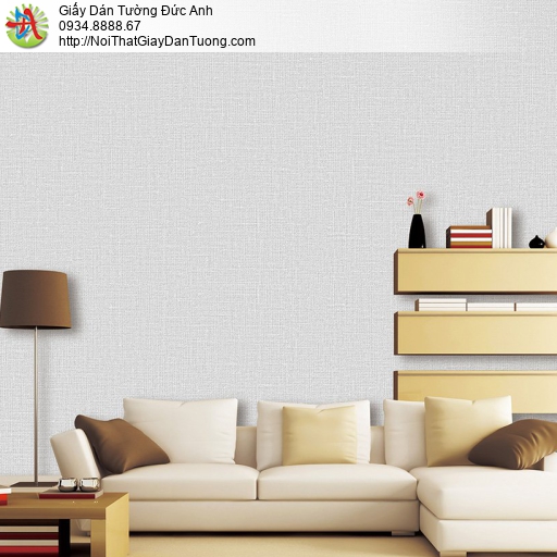 The View 9800-6, Giấy dán tường gân một màu đơn giản hiện đại màu xám nhạt, màu trắng xám