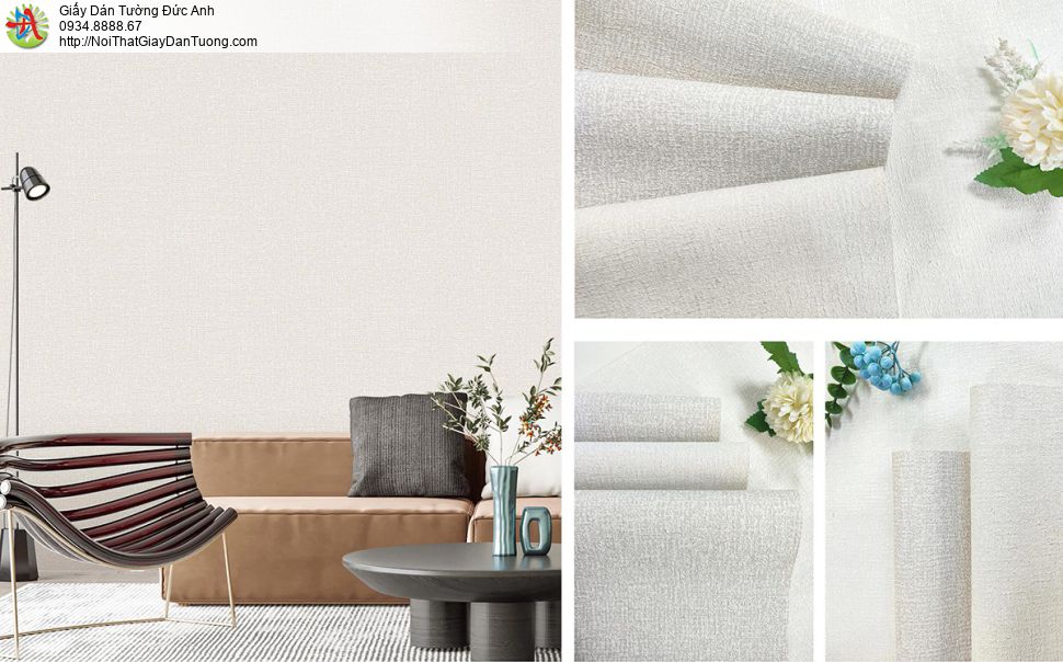 The View 9801-3, giấy dán tường gân màu xám xanh nhạt hiện đại trang trí phòng ngủ phòng khách