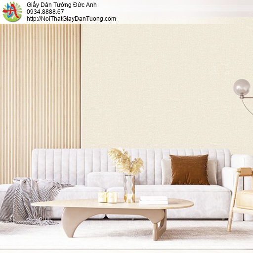The View 9801-5, giấy dán tường màu vàng nhạt, giấy dạng gân đơn giản một màu hiện đại