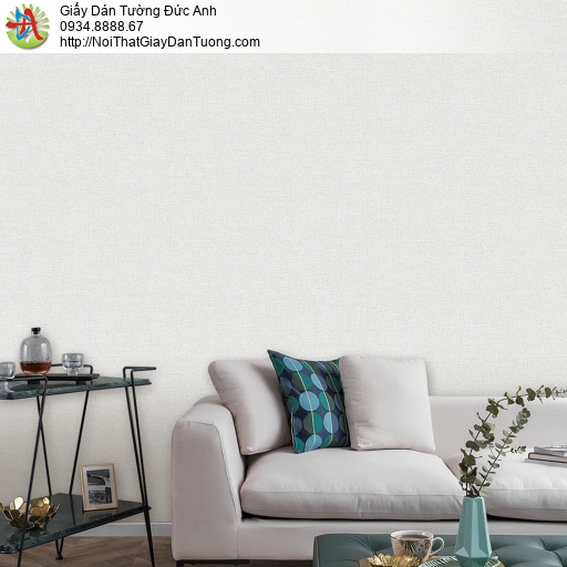 The View 9816-1, giấy dán tường dạng gân đơn giản một màu hiện đại màu trắng sữa