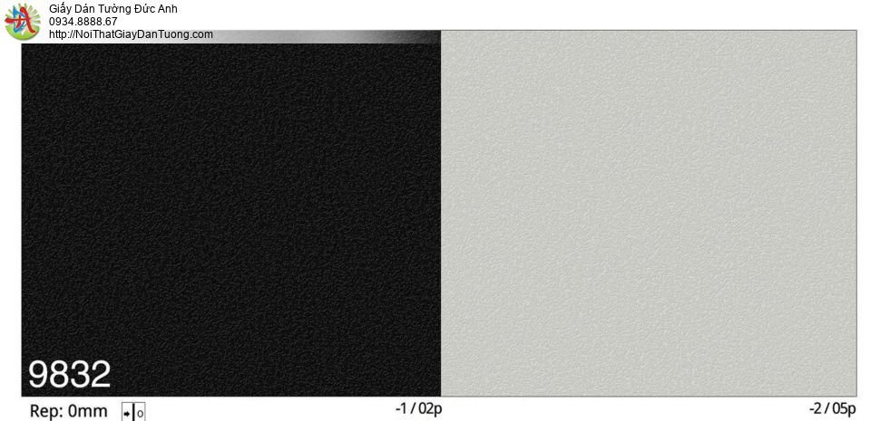 The View 9832-2, giấy dán tường đơn giản một màu xám xanh hiện đại