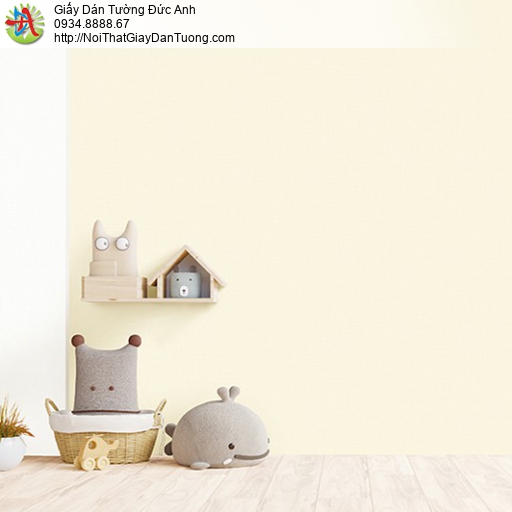 Soho 56113-5, giấy dán tường một màu vàng nhạt hiện đại, giấy gân đơn giản