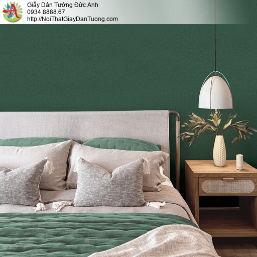 Soho 56164-9, giấy dán tường màu xanh rêu, màu xanh lá cây đậm một màu hiện đại