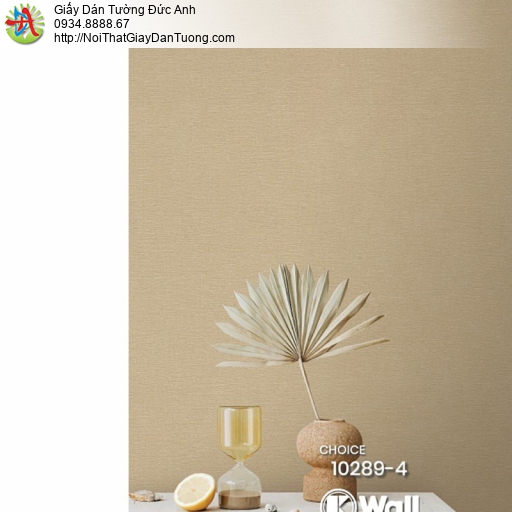 Choice 10289-4, giấy dán tường một màu đơn giản hiện đại màu vàng, màu nâu nhạt