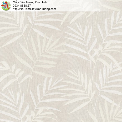 Choice 10290-1, giấy dán tường hình lá cây màu vàng nhạt lá cây kim nhiệt đới đẹp
