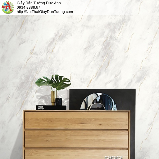 Choice 10295-1, giấy dán tường giả dá họa tiết đá marble màu trắng xám