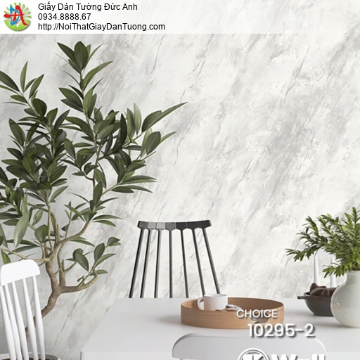 Choice 10295-2, giấy dán tường vân đá marble màu xám trắng, giấy dán tường giả đá