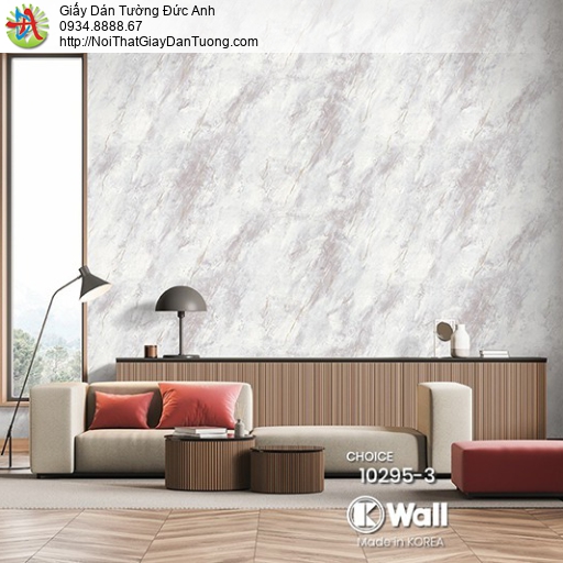 Choice 10295-3, giấy dán tường giả đá màu nâu nhạt màu trắng, vân đá marble sang trọng