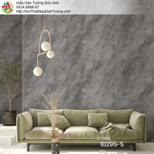 Choice 10295-5, giấy dán tường vân đá màu đen, điểm nhấn đẹp với họa tiết vân đá marble ấn tượng