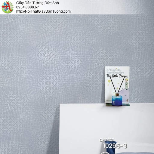 Choice 10296-3, giấy dán tường hình lưới nổi 3D tròn màu xám xanh cho điểm nhấn đẹp