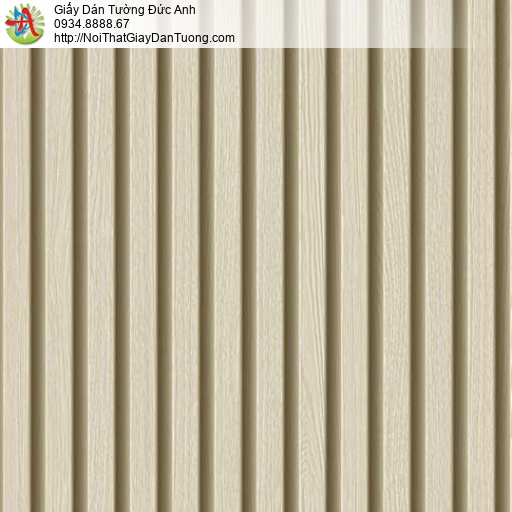 Galaxy 7835-1, giấy dán tường giả gỗ 3D, hình các thanh gỗ thẳng màu vàng kem