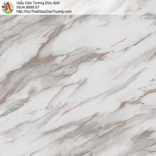 Galaxy 7838-3, giấy dán tường giả vân đá marble màu xám trắng vân uốn lượn