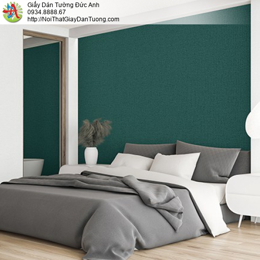 Fiore 57193-10, giấy dán tường màu xanh lá cây đậm, giấy gân vân nhỏ đơn giản một màu