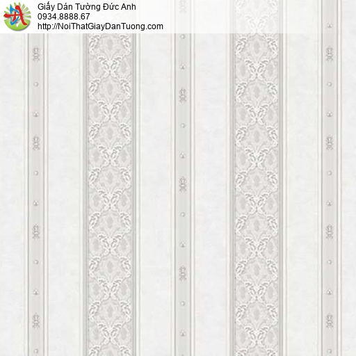 The One 6810-1, giấy dán tường dạng kẻ sọc to sọc nhỏ hoa văn họa tiết cổ điển